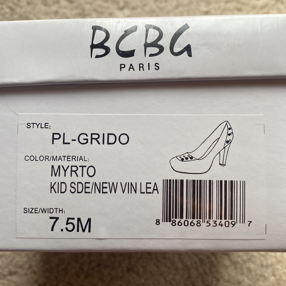 BCBG Paris  SIZE 7.5 SUEDE Wine/Burgundy - Picture 6 of 6